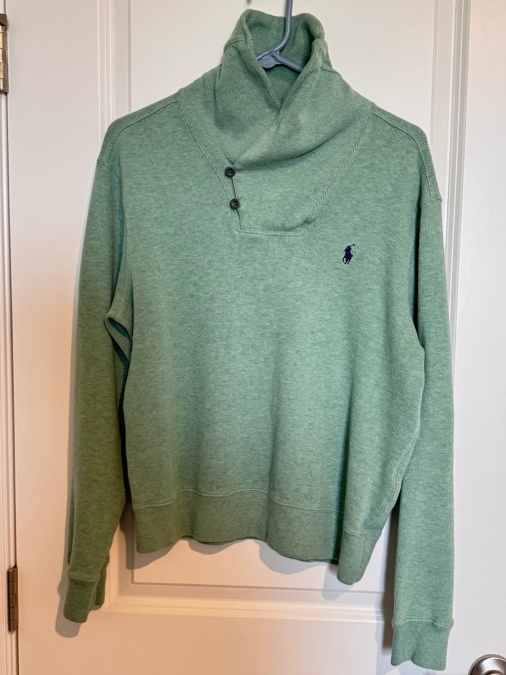 Vintage Polo Ralph Lauren Shawl Sweater Pullover Green Men’s Med